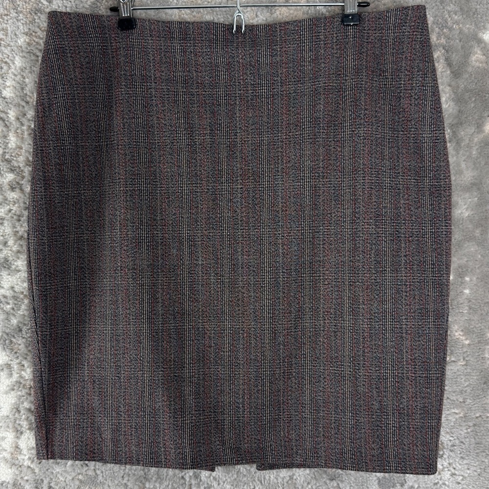 Express Size 14 Striped Career Stretch Lined Pencil Skirt Colorful Zip